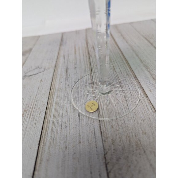 Emerald Crystal Marsala Hock Wine Glass Goblets Cut To Clear Poland 8" - Picture 8 of 9